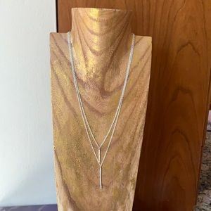 Gorjana Sterling Silver Double Layered Necklace. NEW